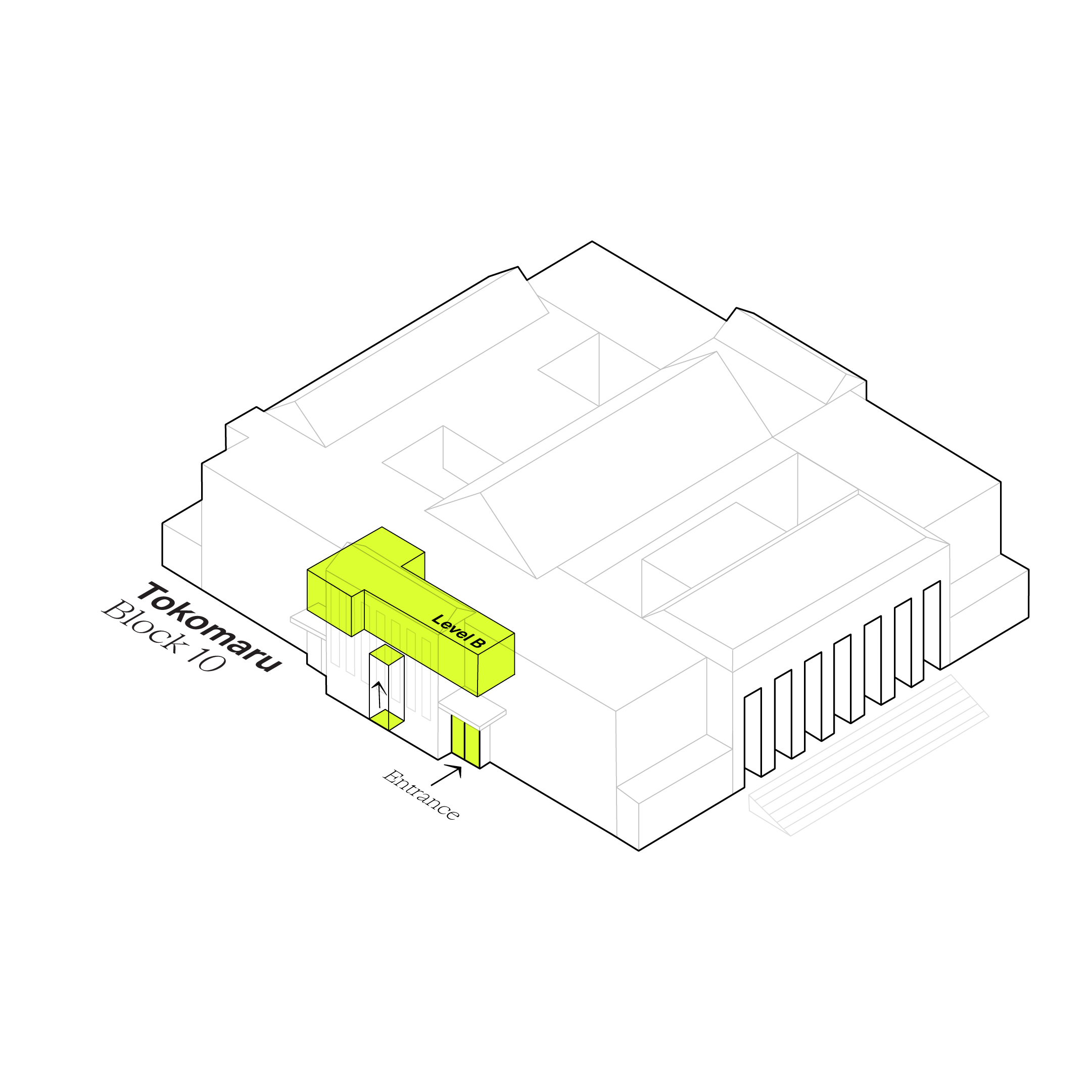 Tokomaru map — Level B Foyer highlighted