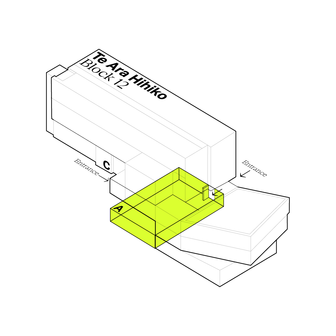 Te Ara Hihiko map — Level A, Lighting Studio highlighted
