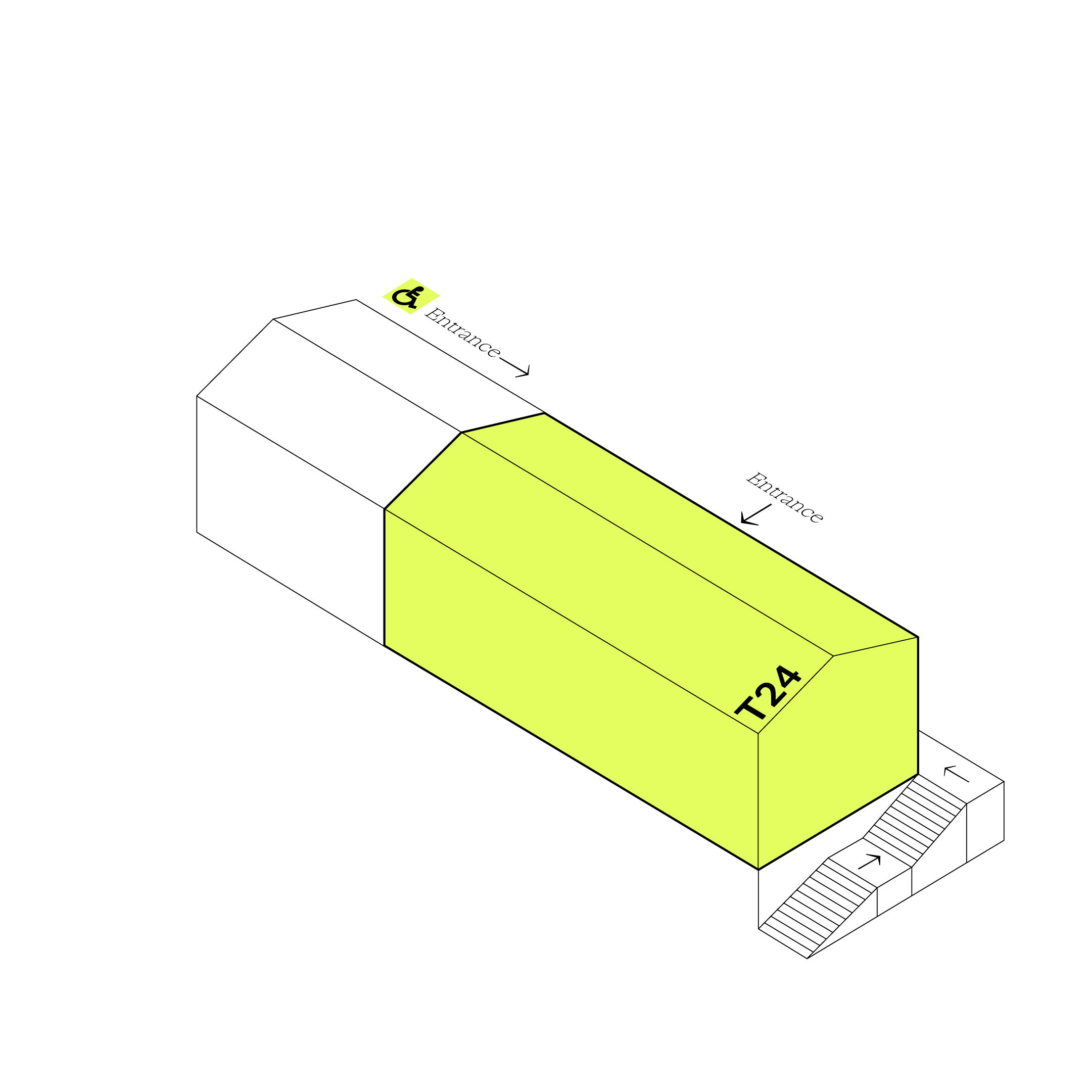 T24 map — Entrance highlighted